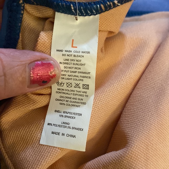 MOLYBELL One Piece Swimsuits High Waisted  Monokini Floral Print Size L - Picture 8 of 10